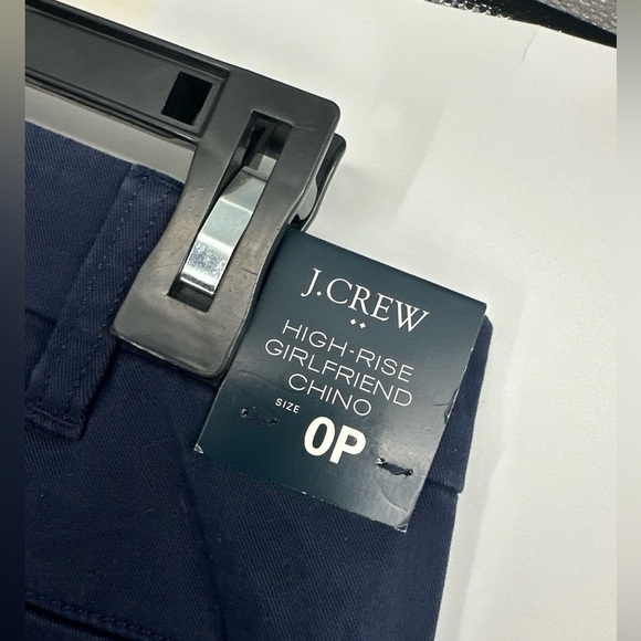 J.Crew High-rise girlfriend chino pant Size 0 Petite Navy Blue Pants NWT - Picture 8 of 8